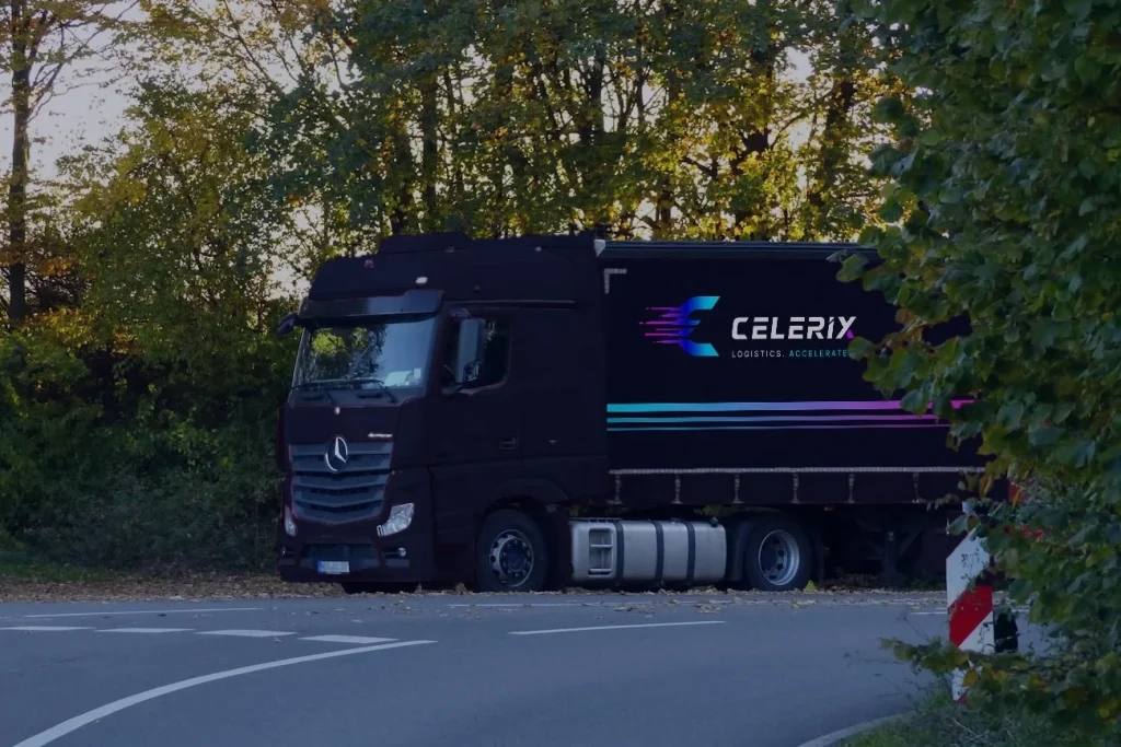 Celerix-branded articulated lorry